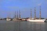 Hanse Sail Rostock Warnemünde Windjammer am Kai